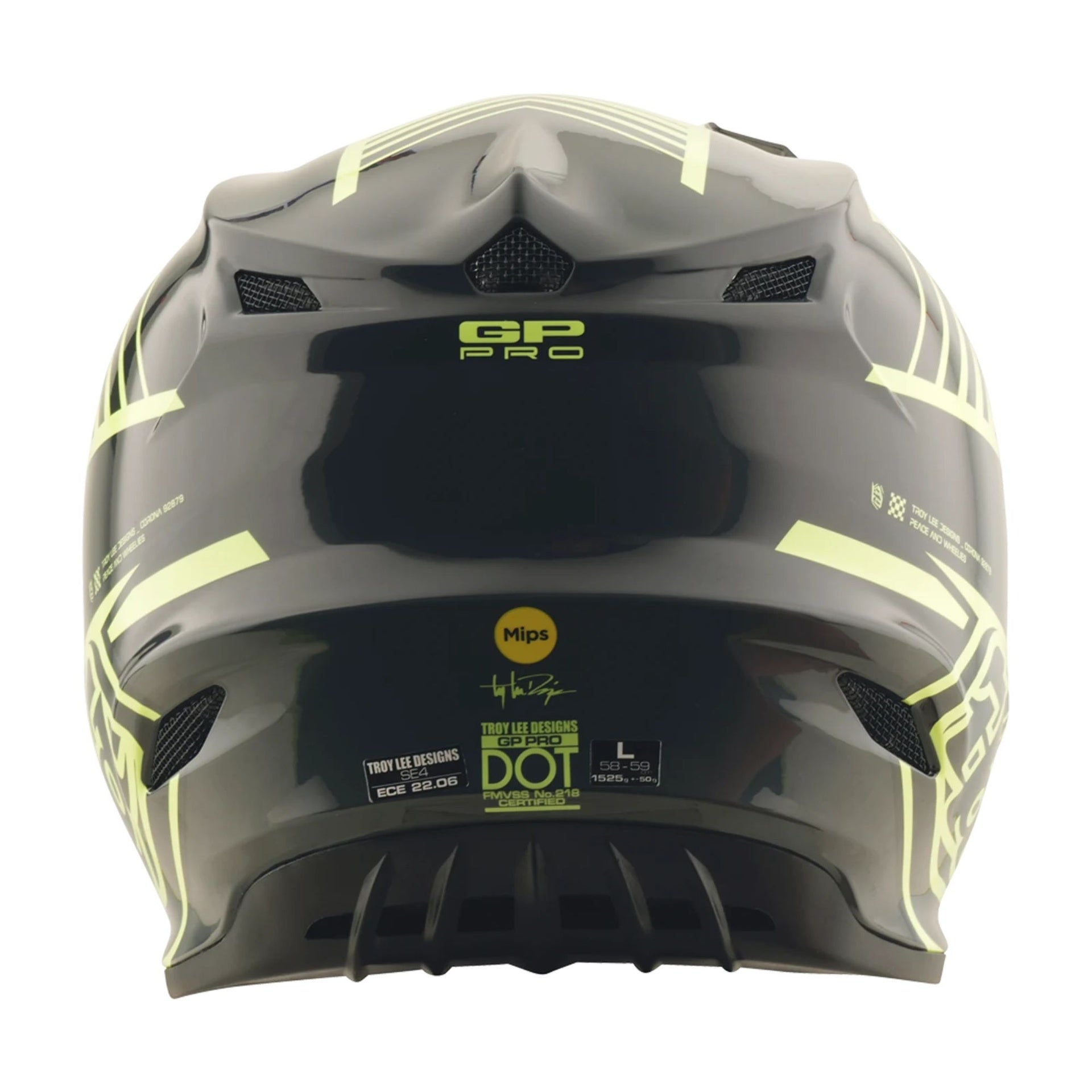 Youth Gp Pro Helmet; Segment Glo Yellow